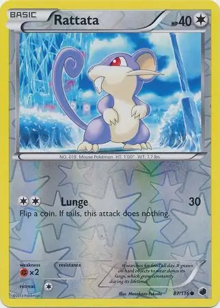 87/116 Rattata PLF Common Reverse Holo