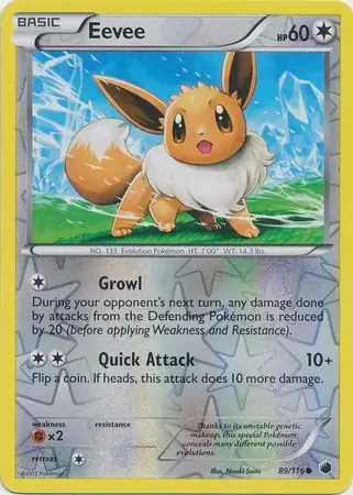 89/116 Eevee PLF Common Reverse Holo