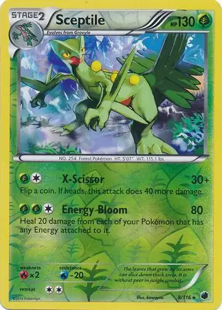 8/116 Sceptile PLF Rare Holo Reverse Holo