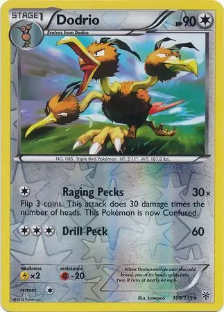 100/135 Dodrio PLS Rare Reverse Holo