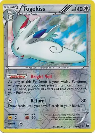 104/135 Togekiss PLS Rare Holo Reverse Holo
