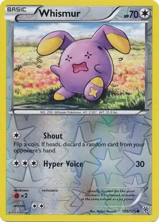 105/135 Whismur PLS Common Reverse Holo
