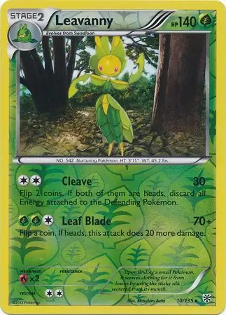 10/135 Leavanny PLS Rare Reverse Holo
