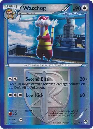 113/135 Watchog PLS Rare Reverse Holo