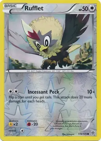 115/135 Rufflet PLS Common Reverse Holo