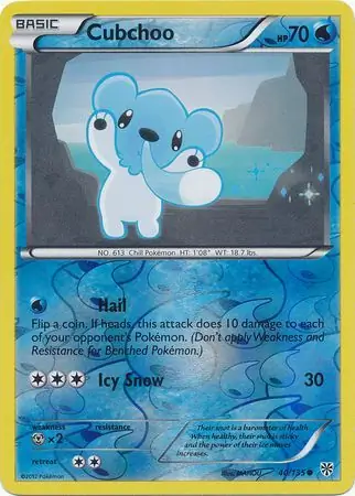 40/135 Cubchoo PLS Common Reverse Holo