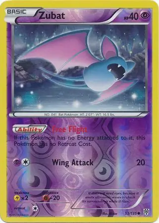 53/135 Zubat PLS Common Reverse Holo