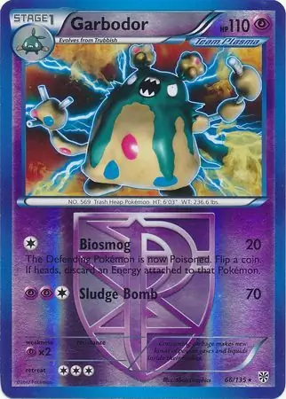 66/135 Garbodor PLS Rare Holo Reverse Holo