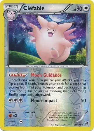98/135 Clefable PLS Rare Reverse Holo