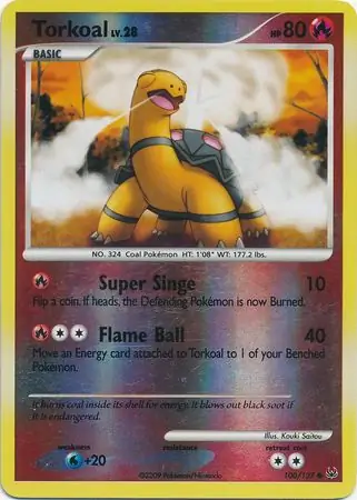 100/127 Torkoal PL Common Reverse Holo