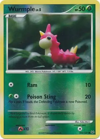 103/127 Wurmple PL Common Reverse Holo