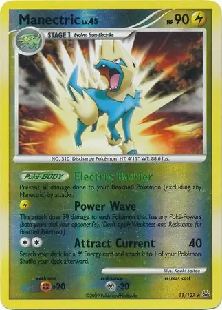 11/127 Manectric PL Rare Holo Reverse Holo