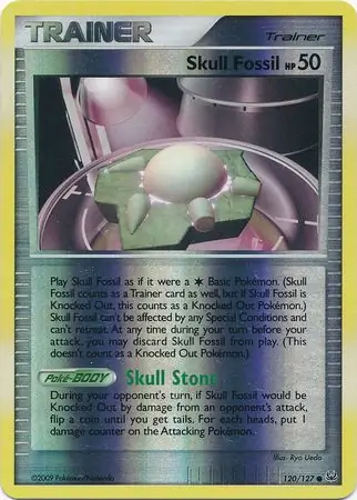 120/127 Skull Fossil PL Common Reverse Holo