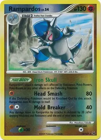 13/127 Rampardos PL Rare Holo Reverse Holo