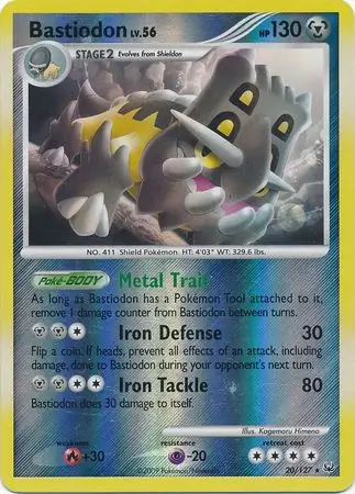 20/127 Bastiodon PL Rare Reverse Holo