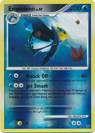 26/127 Empoleon PL Rare Reverse Holo