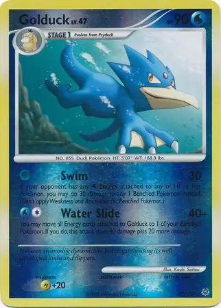 29/127 Golduck PL Rare Reverse Holo