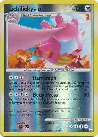 33/127 Lickilicky PL Rare Reverse Holo
