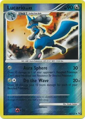 53/127 Lucario PL Uncommon Reverse Holo