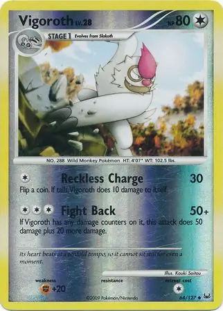 64/127 Vigoroth PL Uncommon Reverse Holo