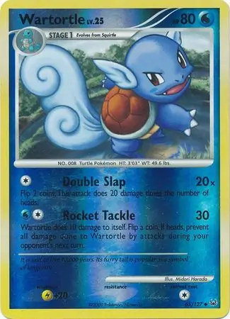 65/127 Wartortle PL Uncommon Reverse Holo