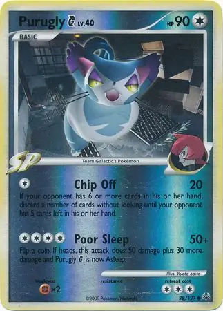88/127 Purugly Pokémon G PL Common Reverse Holo