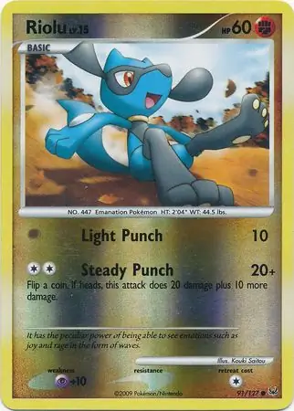 91/127 Riolu PL Common Reverse Holo
