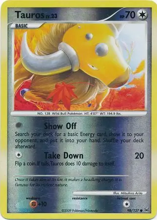 98/127 Tauros PL Common Reverse Holo
