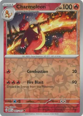005/165 Charmeleon MEW Uncommon Reverse Holo