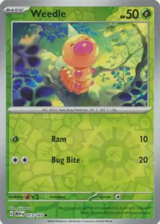 013/165 Weedle MEW Common Reverse Holo