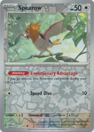 021/165 Spearow MEW Common Reverse Holo