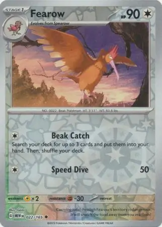 022/165 Fearow MEW Uncommon Reverse Holo