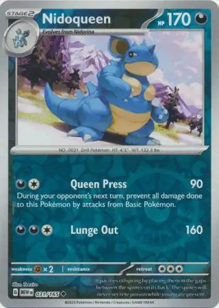 Nidoqueen 151 031/165 Uncommon Reverse Holo
