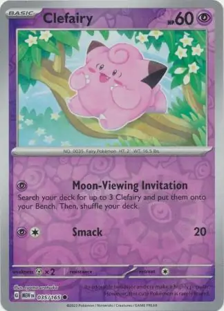 Clefairy 151 035/165 Common Reverse Holo