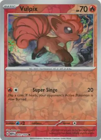 Vulpix 151 037/165 Common Reverse Holo