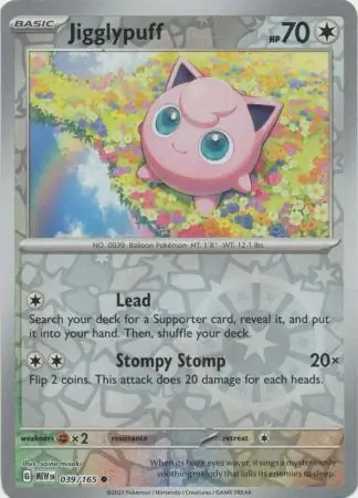 Jigglypuff 151 039/165 Common Reverse Holo