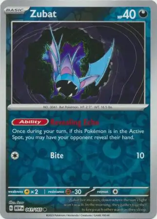 041/165 Zubat MEW Common Reverse Holo