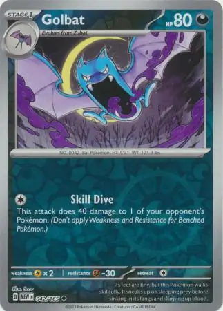 Golbat 151 042/165 Uncommon Reverse Holo