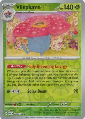 Vileplume 151 045/165 Rare Reverse Holo