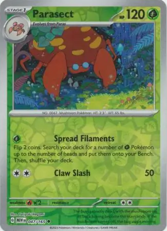 Parasect 151 047/165 Uncommon Reverse Holo