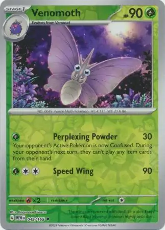 049/165 Venomoth MEW Uncommon Reverse Holo