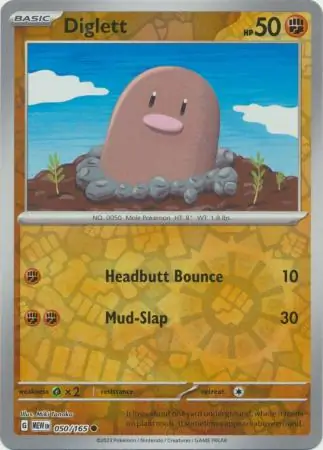 050/165 Diglett MEW Common Reverse Holo