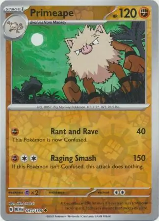057/165 Primeape MEW Uncommon Reverse Holo