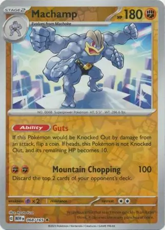 Machamp 151 068/165 Rare Reverse Holo