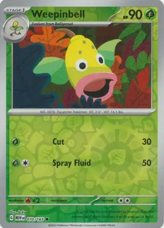 070/165 Weepinbell MEW Common Reverse Holo