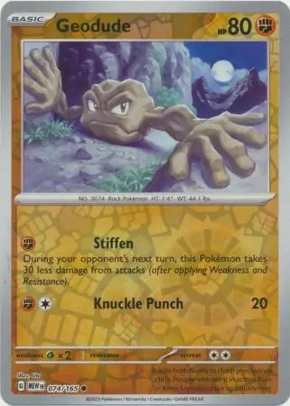074/165 Geodude MEW Common Reverse Holo