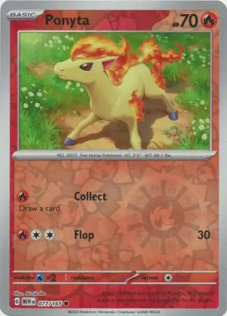Ponyta 151 077/165 Common Reverse Holo