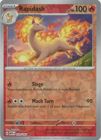 Rapidash 151 078/165 Uncommon Reverse Holo
