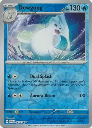 Dewgong 151 087/165 Uncommon Reverse Holo