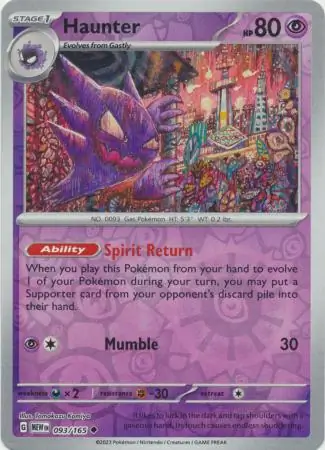 093/165 Haunter MEW Uncommon Reverse Holo